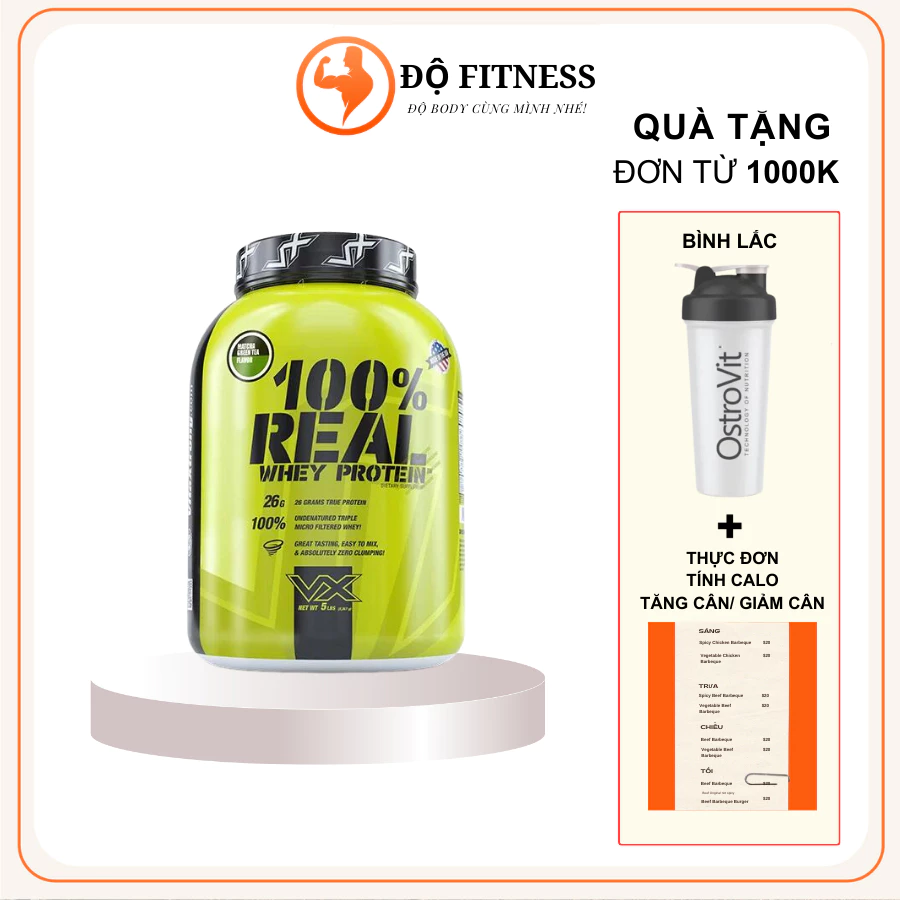 Real Whey Protein 5Lbs (2,3kg) Vitaxtrong Thực Phẩm Bổ Sung Tăng Cơ Bắp, hỗ trợ giảm mỡ hiệu quả, có BCAA, EAA, phục hồi