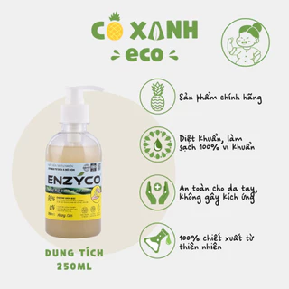 Nước Rửa Tay Sinh Học Hương Cam ENZYCO 250ml Sạch Khuẩn, Enzyme Dứa và Bồ Hòn Dành Cho Da Nhạy Cảm