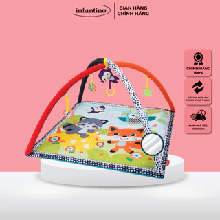 Thảm Chơi Cho Bé Sơ Sinh INFANTINO - Đồ Chơi Safari Gym Vận Động 4 Giác Quan Size To