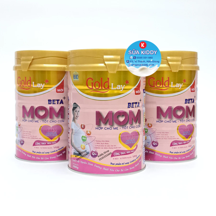 Sữa bầu Goldlay Mom dinh dưỡng cho mẹ bầu mang thai và cho con bú lon 900g