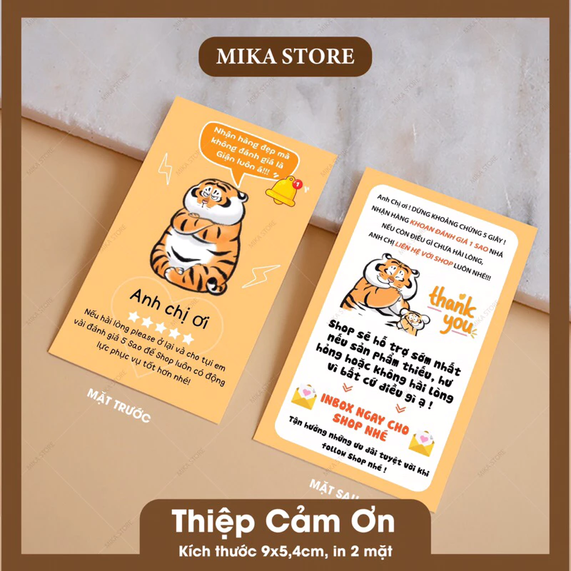 [ SẴN ] Combo 100 Thiệp Cảm Ơn, Card Cảm Ơn Khách Hàng, Card Thank You