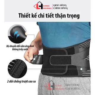 Đai Lưng Cột Sống Long Hoang Cao Cấp Chống Thoát Vị Đĩa Đệm, Thoái Hóa Cột Sống, Đau Lưng Mãn Tính…