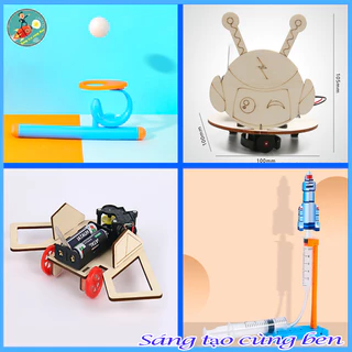 Đồ chơi Stem Thông Minh - Đồ chơi lắp ghép Xe Robot chống va chạm, Đồ chơi khoa học, giáo dục sáng tạo an toàn cho Bé