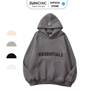 Áo Khoác Hoodie Essentials Nam Nữ, Form Rộng Unisex Chất Nỉ Bông Dày Màu Xám HDAS 908 Unichic