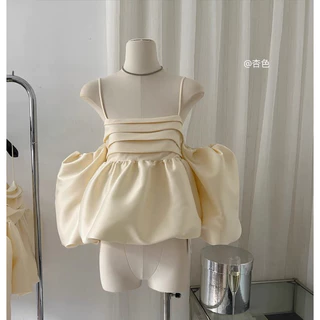 Aó trễ vai tay bồng babydoll , áo kiểu hai dây sang chảnh