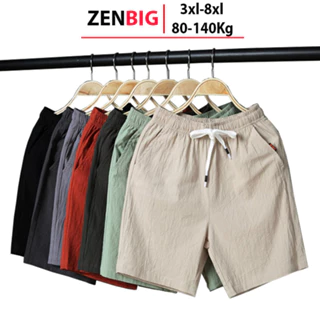 Quần Đùi Nam Vải Đũi, Quần short nam Big size Lớn Dành Cho Người Mập, Béo (80kg-140kg)