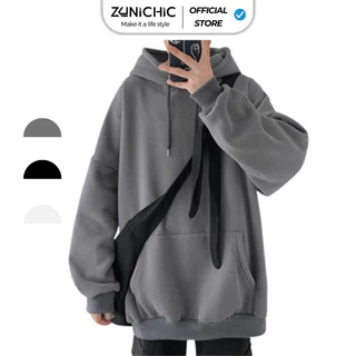 Áo khoác Hoodie Nam, Nữ Hoodie Basic Unisex Nỉ From Rộng Màu Xám - Basic Boutique HDT900 Unichic