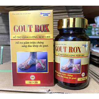 Viên uống GOUT ROX hỗ trợ giảm triệu chứng sưng đau khớp do gout, giảm lượng Acid Uric - Hộp 50 viên