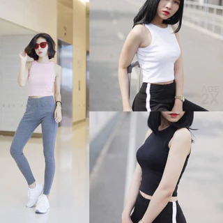 Quần legging trơn loại dày cho nữ Đen và Xám hàng VNXK đạt tiêu chuẩn chất lượng cao