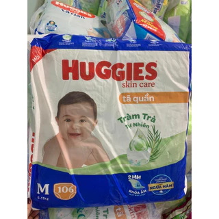 [Lấy mã 100k tại live mỗi ngày]Tã Quần Huggies Skin Care Mega Jumbo M106/L96+8/XL84+4/XXL76+4