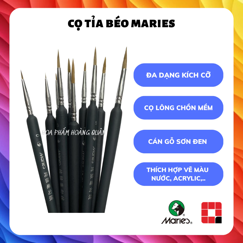 Cọ tỉa béo Maries / Cọ đầu tròn Maries