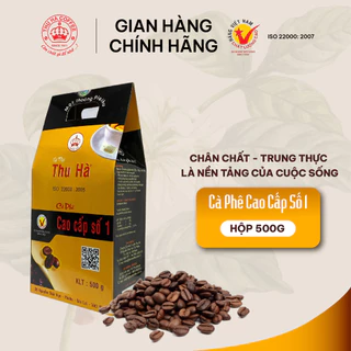 Cà Phê Cao Cấp Số 1 THU HÀ COFFEE Đậm Vị Thơm Ngon Theo Hộp 500g