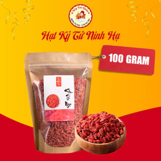 Túi 100gr Hạt Kỷ Tử Ninh Hạ To Ngọt Nguyên Liệu Pha Trà, Nấu Chè Dưỡng Nhan