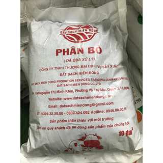 PHÂN BÒ ĐÃ QUA XỬ LÝ - ĐẤT SẠCH MIỀN ĐÔNG 10 DM3