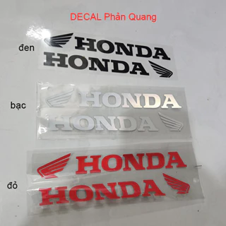 2 Tem Dán Phuộc Trước Chữ Honda phản quang sáng Chống Thấm Nước Chống Bay Màu