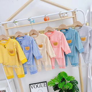 Bộ đồ dài tay cho bé trai và bé gái size 7-17kg chất thun lạnh minkymom