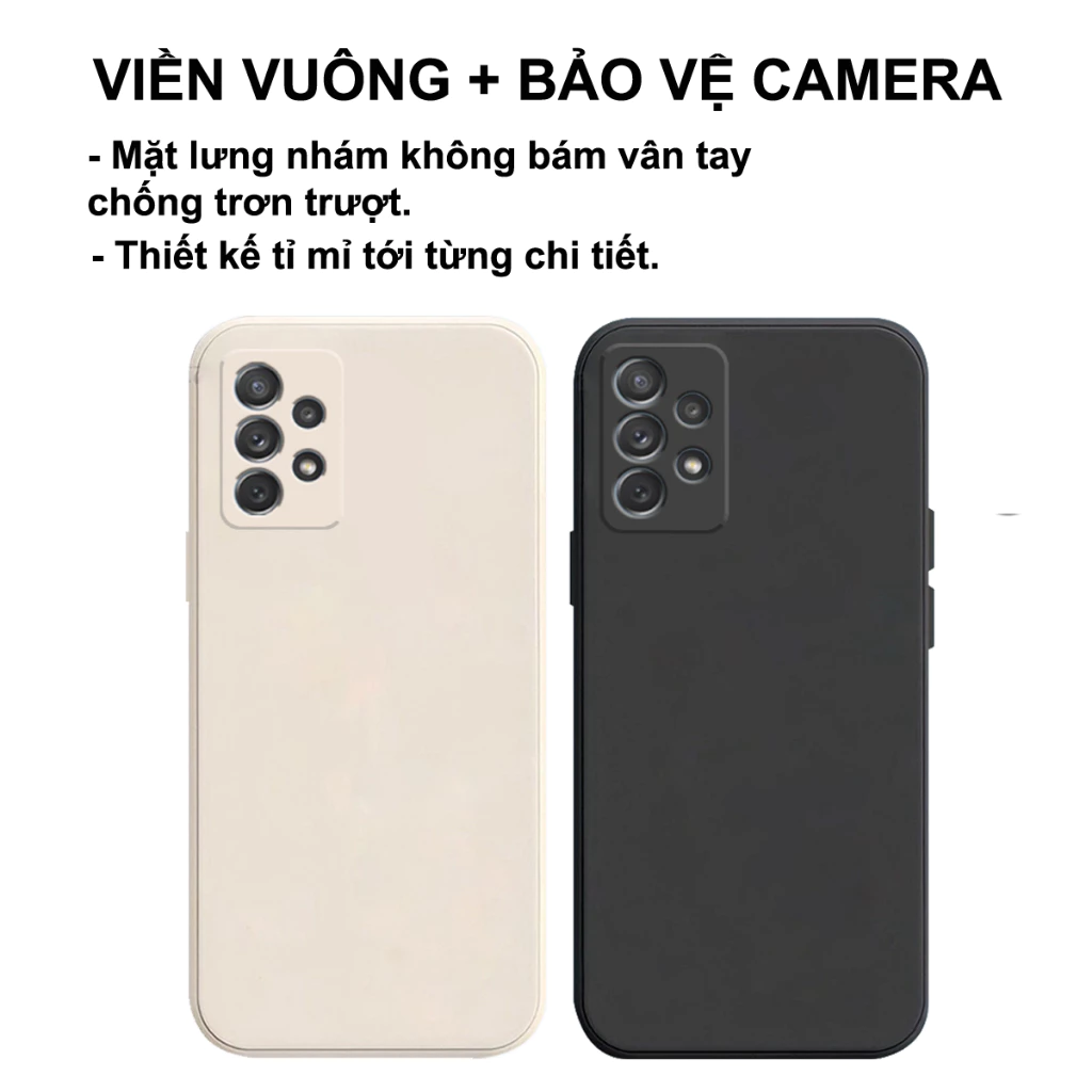 Ốp lưng Samsung A13 / A23 / A33 / A53 / A73 cạnh vuông,viền vuông,bảo vệ camera siêu rẻ