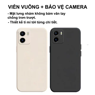 Ốp lưng Vivo Y15s/ Y15A/ Y01 cạnh vuông,viền vuông,bảo vệ camera siêu rẻ