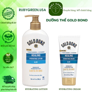 Dưỡng ẩm cho da khô Gold Bond Hydrating Lotion Cream, Healing Aloe 155g, 396g