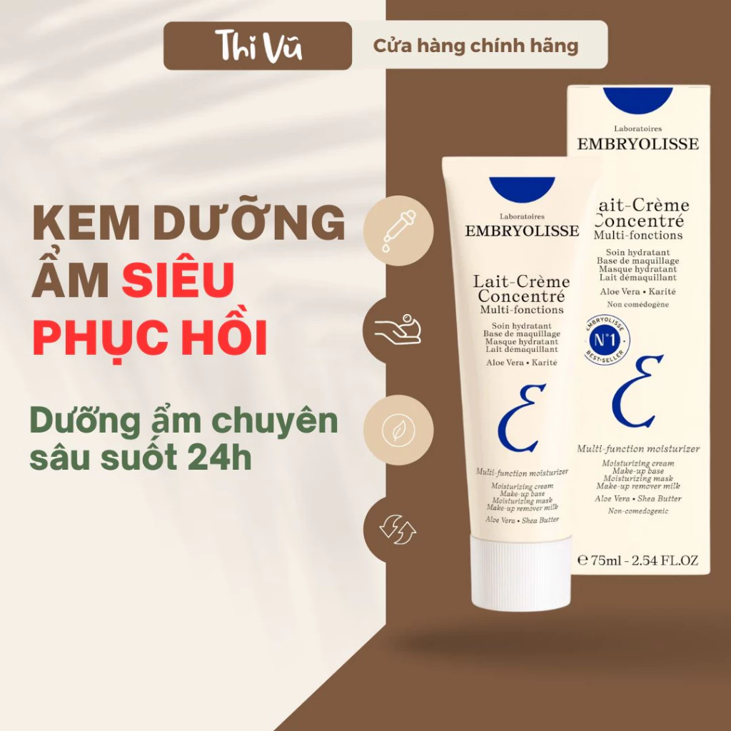 Kem Dưỡng Ẩm Embryolisse Phục Hồi Da làm dịu da cấp ẩm cho da treament - Thi Vũ