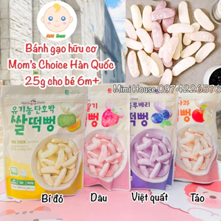 [Date 4-5/2025] Bánh gạo hữu cơ Momschoice Hàn dễ tan, thơm ngon cho bé từ 6 tháng