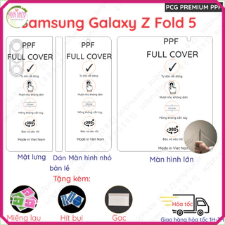 Dán PPF Samsung Galaxy Z Fold 5 dành cho màn hình, mặt lưng loại trong, nhám chuẩn xịn bền đẹp