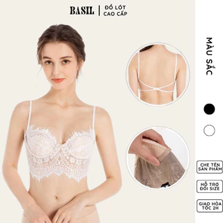 Áo lót bralette DA03 Basil nữ đệm mỏng có gọng phối ren mềm nhẹ