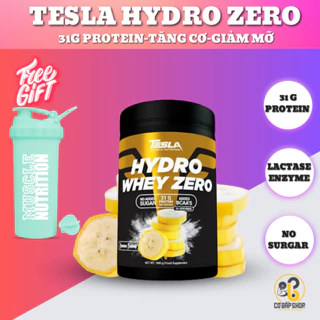 Tesla Hydro Whey Zero - Whey Thủy Phân Tinh Khiết-Hàm lượng Protein Cao - Bổ sung thêm enzym tiêu hóa - Hộp 980G