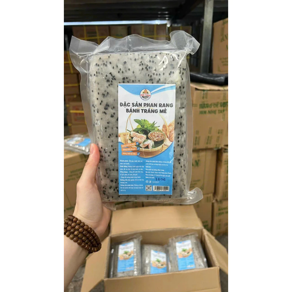 Bánh tráng nhúng mè đen Healthy đặc sản Phan rang gói 450g