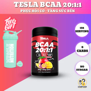 Tesla BCAA 20:1:1 - Hỗ trợ phục hồi - tăng sức bền - bù khoáng bù nước - Hộp 1Kg ( 138 lần dùng )