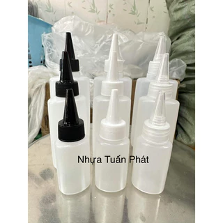 50 chai nhựa mềm đầu nhọn đựng bơ 50ml 100ml 200ml