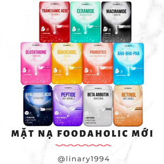 [LINARY1994] Mặt nạ Foodaholic Mới Đẹp Da, Phục Hồi, Chống Lão Hoá