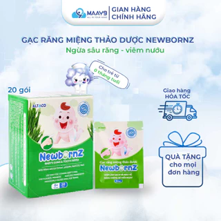 Gạc răng miệng thảo dược NewbornZ làm sạch, bảo vệ răng miệng, giảm nấm miệng, tưa lưỡi cho trẻ sơ sinh và trẻ nhỏ