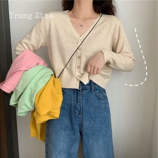 K7 Áo Khoác Len Cardigan Lông Thỏ Quảng Châu 5 Khuy, Len Mềm Mịn, Co Giãn Siu Tốt, Màu Sắc Đa Dạng, Freesize 40 - 60kg