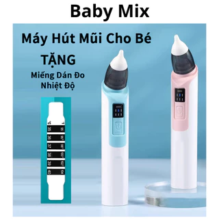 Máy Hút Mũi Cho Bé BabyMix - Dụng Cụ Hút Mũi Cho Bé An Toàn Không Đau - 6 Chế Độ Hút - Sạc Điện Bảo Hành 12 Tháng