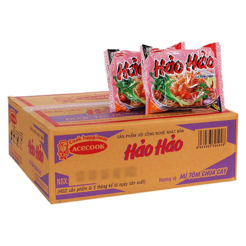 Nguyên thùng mỳ tôm Hảo Hảo, Kokomi 90g, 3 miền thơm ngon