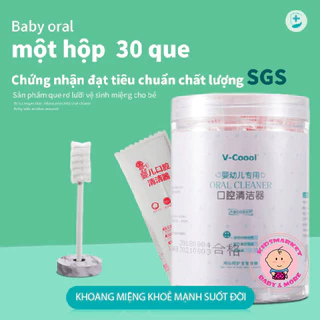 Rơ lưỡi que Vcool cho bé - hộp 30 que