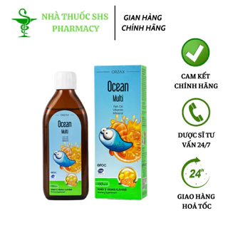 Ocean Multi Fish Oil Vitamin Mineral - Bổ sung vitamin, khoáng chất, Omega 3 cho trẻ em Chai 150ml