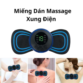 Miếng Dán Massage Xung Điện - Máy Massage Toàn Thân 8 Chế Độ Giảm Đau Nhức Hiệu Quả