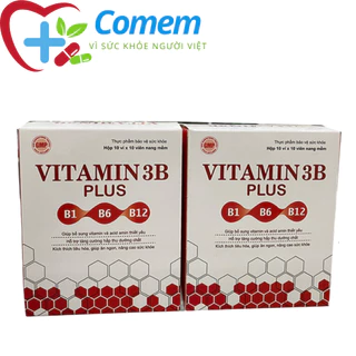 Vitamin 3B plus - hộp 100 viên - giúp bổ sung vitamin B1, B6 và B12