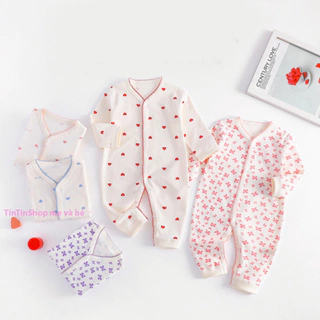 Áo liền quần Body dài tay thun cotton Quảng Châu cho bé trai bé gái hàng xuất Hàn SLT40