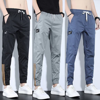 Quần Jogger Nam Vải Kaki Có Co giản Nhẹ Quần Thiết Kế Sọc Tinh Tế Đơn giản Sang Trọng