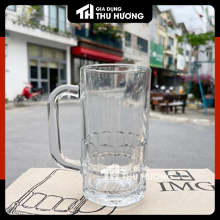 Ly thuỷ tinh có quai Indonesia 340ml, sẵn hàng số lượng lớn, in logo theo yêu cầu - Gia dụng Thu Hương