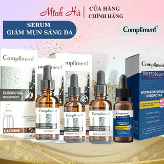 Serum Compliment 2% BHA ,5% Hyaluronic Acid & 20% Vitamin C AHA BHA PHA 27ml làm sạch da, giảm mụn trắng da căng bóng