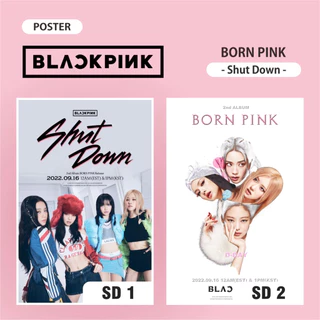 POSTER A4 DÁN TƯỜNG BLACKPINK BORN PINK - SHUT DOWN