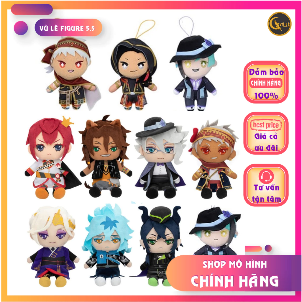 Đồ bông Nesoberi Disney hãng Banpresto, thú bông Twisted Wonderland chính hãng Nhật Bản, đồ bông anime size 16cm