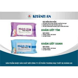 Khăn ướt khánh an 100 gram-180 GRAM (sale của đại lý)