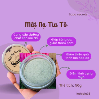 Mặt Nạ Tía Tô Giúp Sáng Da, Mờ Thâm Nám, Ngăn Ngừa Mụn, An Toàn cho Mẹ Bầu 50g