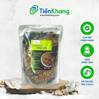 Cốm Gạo Lứt Sấy Rong Biển - Bịch (500gram) - Hỗ trợ giảm cân, đồ chế biến sẵn, ăn nhanh