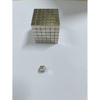 1 viên Nam châm đồ chơi đất hiếm viên trắng kích thước 5x5x5mm